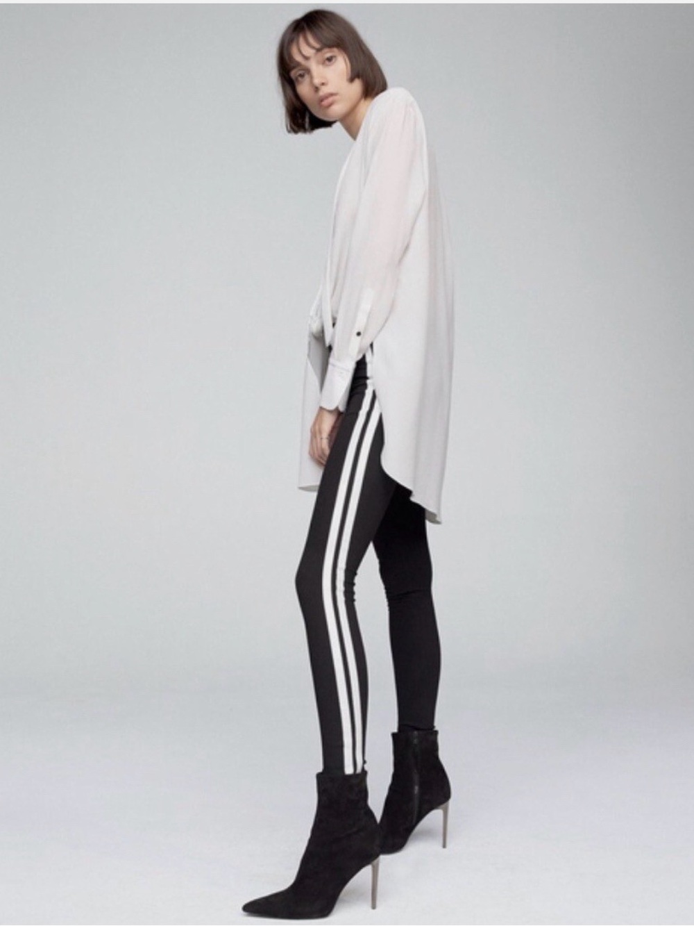 Rag & Bone Mito Black Skinny Leg Jean White Tuxedo Stripe size 27